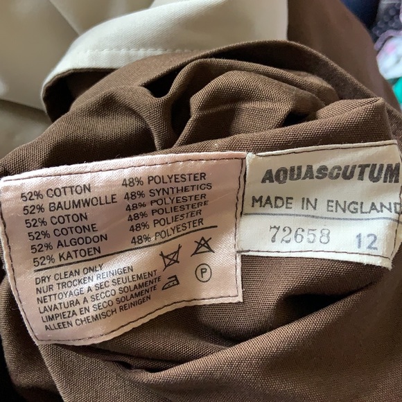 VTG 2in1 Reversible Belted Trench Coat-AQUA 5. Made in England. - Picture 12 of 13